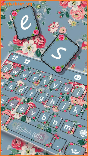 Flowers Vintage Keyboard Theme screenshot
