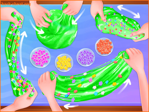 Fluffy Glitter Flower Slime - Crazy Slime Fun screenshot