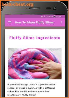 Fluffy Slime Recipes - How To Make Fluffy Slime screenshot