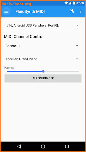 FluidSynth MIDI Synthesizer screenshot