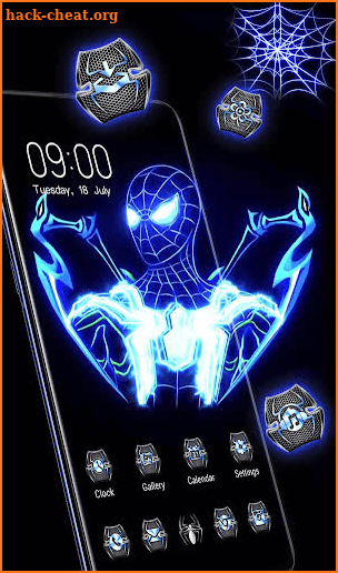 Fluorescence Glowing Spider Hero Theme 2019 screenshot