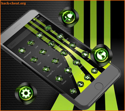 Fluorescent Green Stripe Theme screenshot