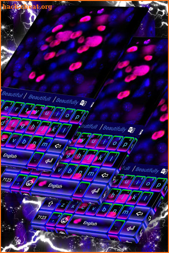 Fluorescent Keyboard Theme screenshot