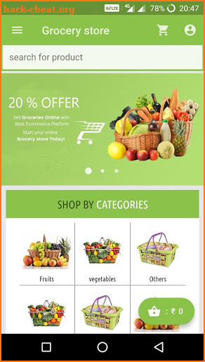 Flutter e-commerce - grocery demo screenshot