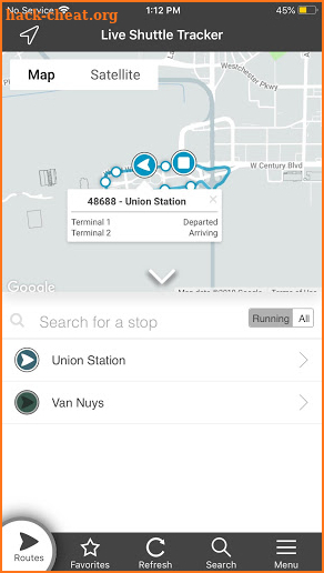 FlyAway Bus Tracker screenshot