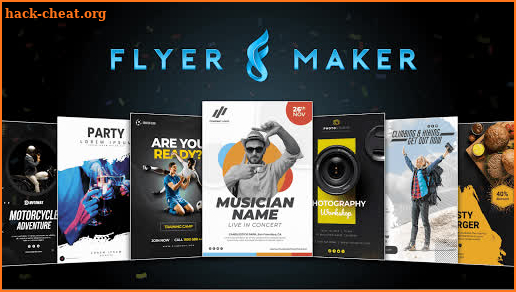 Flyer Maker, Poster, Logo Graphic Design, Name Art screenshot