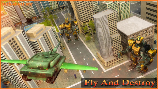 Flying Air Robot Transform Tank Robot Battle War screenshot