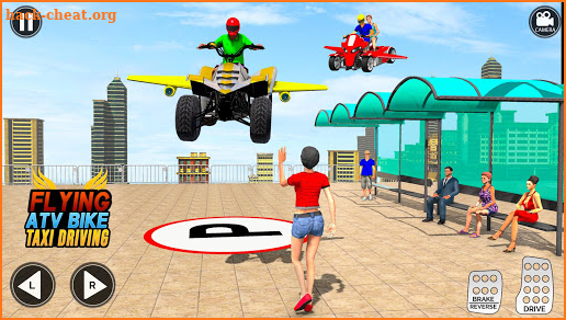 Flying ATV Bike Taxi Simulator: Free Driving Games screenshot