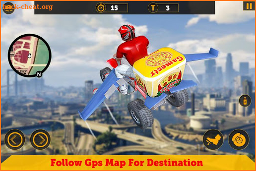 Flying ATV City Pizza Delivery screenshot