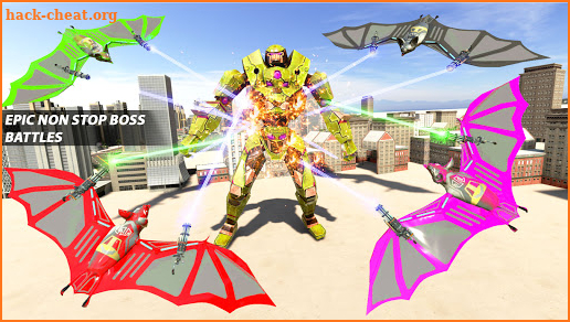 Flying Bat Robot Bike Transform war Robot Games screenshot