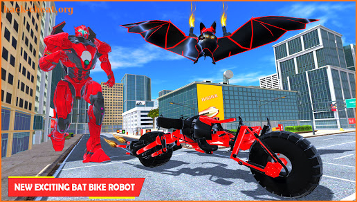 Flying Bat Robot Bike Transforming Robot Games screenshot