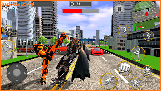 Flying Bat Robot Hero Games 3D screenshot