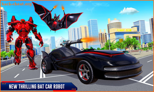 Flying Bat Robot Transform Car Robot Games 2021 screenshot