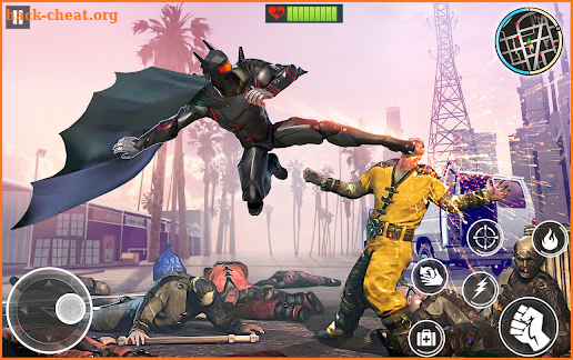 Flying Bat Superhero Man Games screenshot