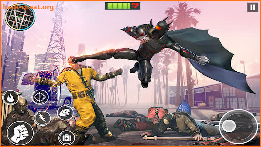 Flying Bat Superhero Man Games screenshot