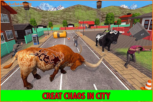 Flying Bull Racing & Shooting: City Rampage screenshot
