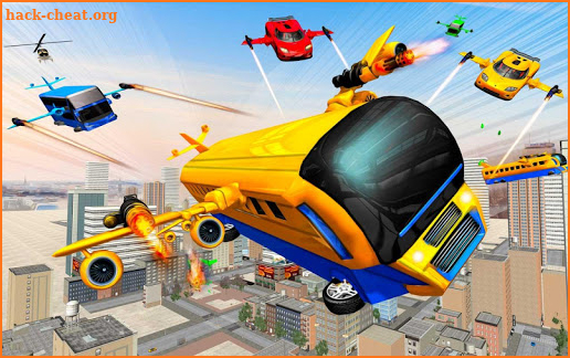 Flying Bus Robot Transform War: Robot Hero Game screenshot