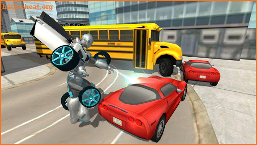 Flying Car Robot Flight Drive Simulator Game 2017 screenshot