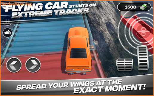 Flying Car Stunts On Extreme Tracks screenshot