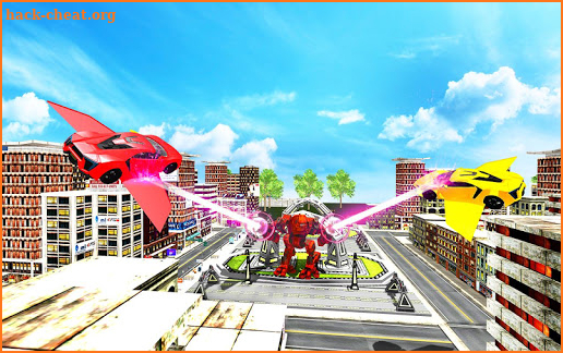 Flying Car Transformation Robot Wars Car Superhero screenshot