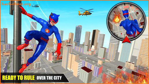 Flying Cat Robot Rope Hero Grand Gangster City screenshot