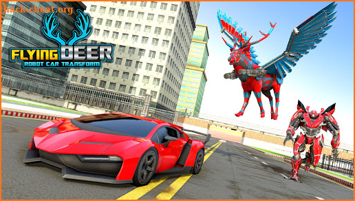 Flying Deer Car Robot: Flying Car Transformation screenshot