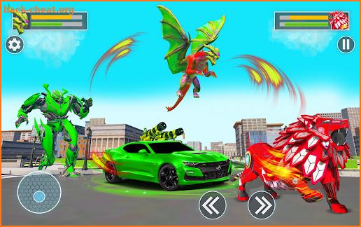 Flying Dragon Robot Car Games screenshot