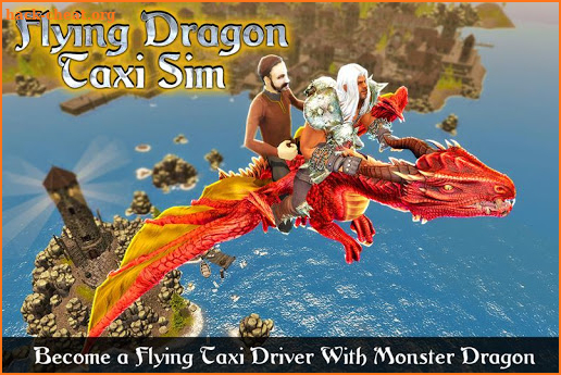 Flying Dragon Taxi Simulator: Medieval Village screenshot