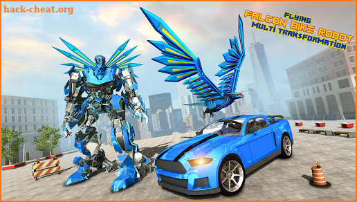 Flying Falcon Robot Car Transforming Game screenshot