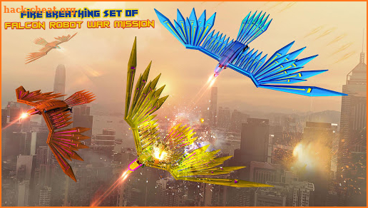 Flying Falcon Robot Car Transforming Game screenshot