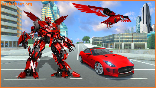 Flying Falcon Squad Car Robot Games - Shoot 'em up screenshot