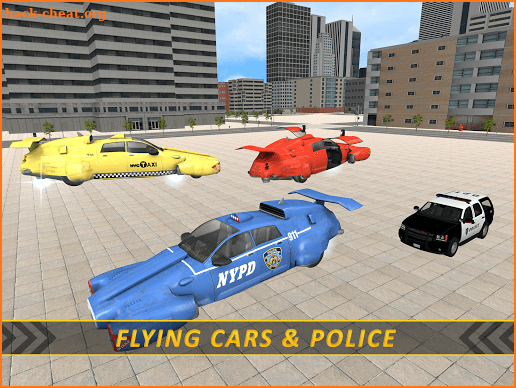Flying Fantastic Car; Awesome Urban Chase screenshot