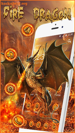 Flying Fire Dragon Theme screenshot