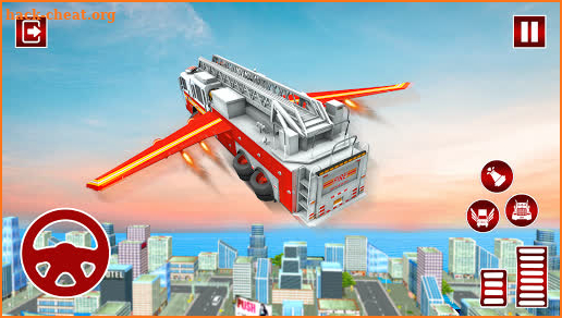 Flying Fire Fighter Rescue Truck:Rescue Game screenshot