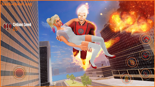 Flying Fire Super Hero Game 3D screenshot