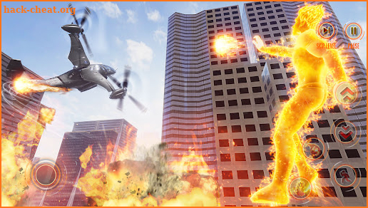 Flying Fire Super Hero Game 3D screenshot