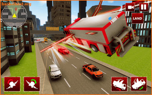 Flying Fire Truck Simulator-City Rescue Games 2020 screenshot
