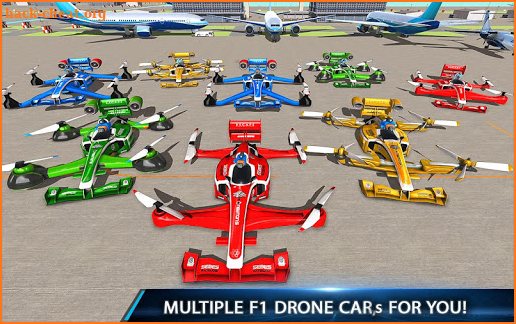Flying Formula Car Games 2020: Drone Shooting Game screenshot