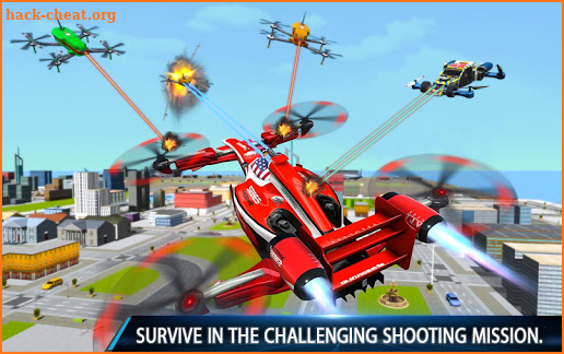 Flying Formula Car Games 2020: Drone Shooting Game screenshot