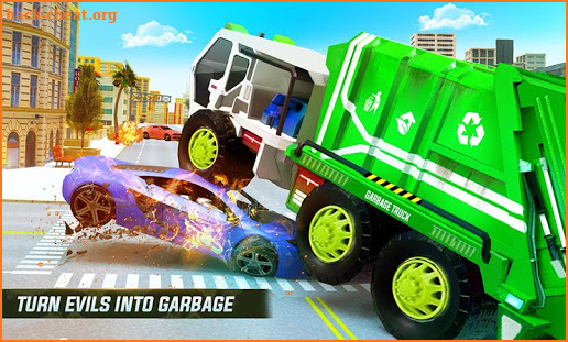 Flying Garbage Truck Robot Transform: Robot Games screenshot