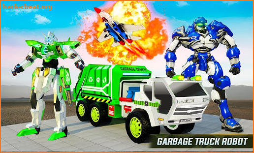 Flying Garbage Truck Robot Transform: Robot Games screenshot