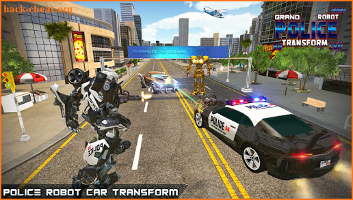 Flying Grand Police Car Transform Robot Games screenshot