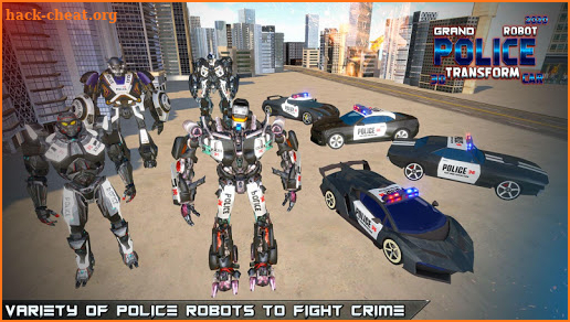 Flying Grand Police Car Transform Robot Games screenshot