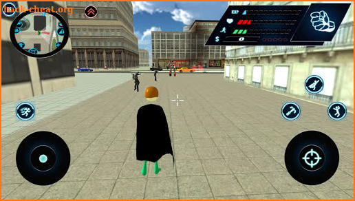 Flying Green Stickman Rope Hero Gangstar Crime screenshot