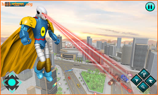 Flying Hero Rescue City Car Transform Robot Games screenshot