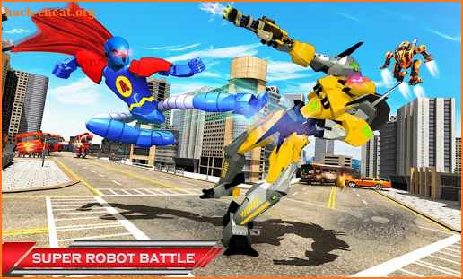 Flying Hero Robot Transform Car: Robot Games screenshot
