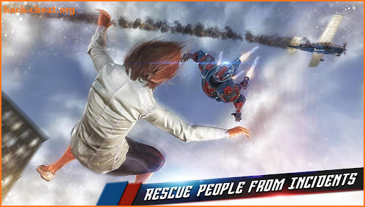 Flying Hero Robot：City Rescue screenshot