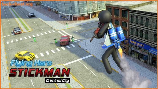 Flying Hero Stickman Criminal City screenshot
