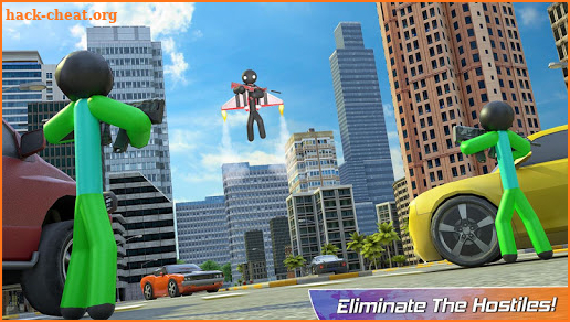 Flying Hero Stickman Criminal City screenshot