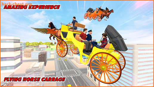 Flying Horse Buggy Taxi Driving Transport Game screenshot